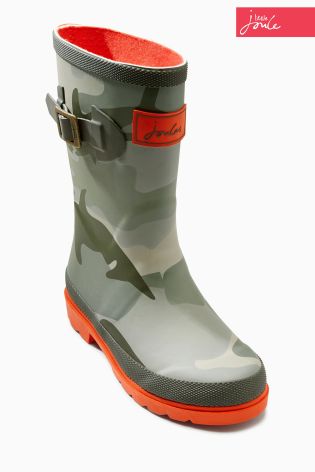 Black Little Joule Camo Welly